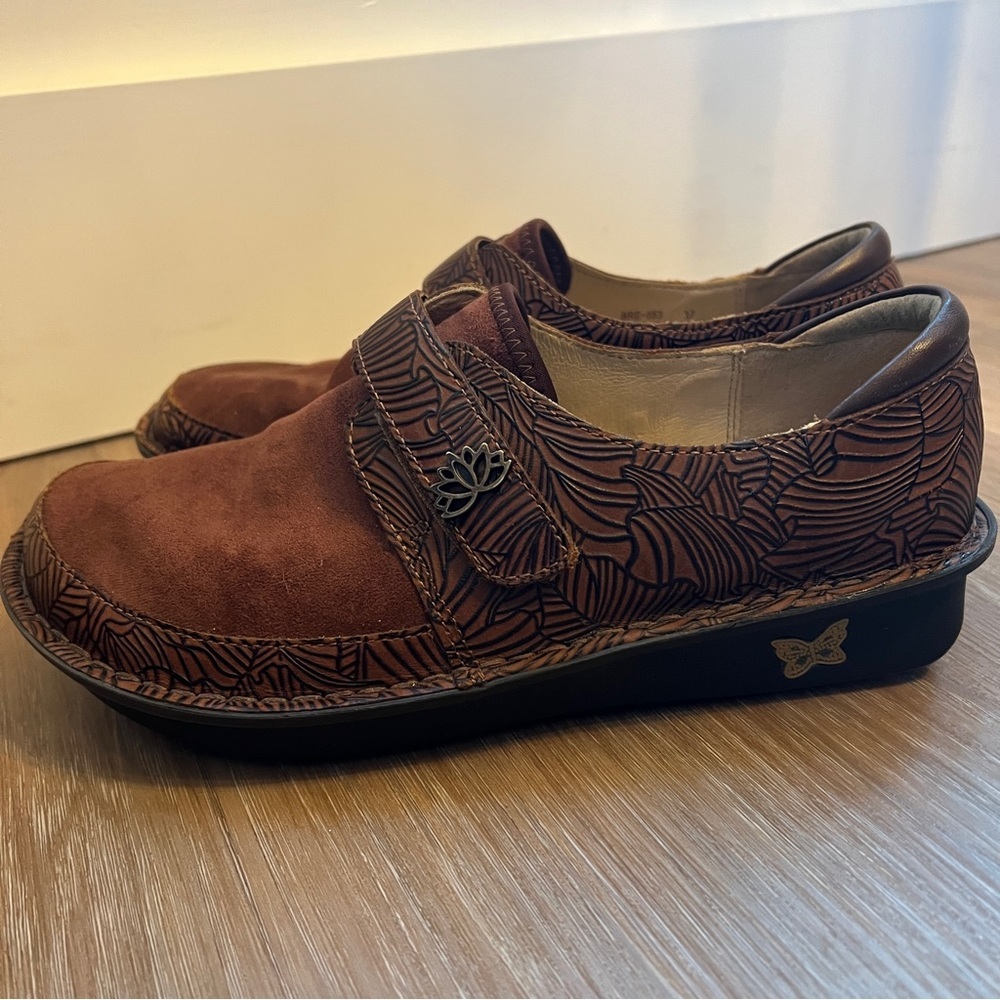 Alegria Brenna Dream Fit Brown Leather Shoes Size 37 (US 7–7.5) - Picture 4 of 9